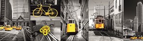 Стеновая панель ХДФ 2800х600 Желтый трамвай